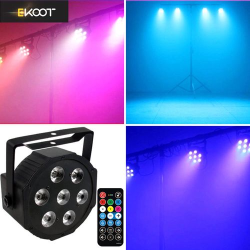 遥控7颗led全彩帕灯 4合1高亮舞台灯 酒吧ktv 婚庆染色直播炫灯光