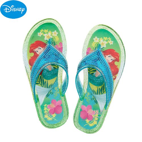 上海现货美国迪士尼女童小美人鱼爱丽儿塑料凉拖人字拖鞋