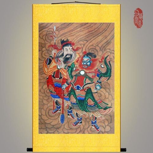 道教四大元帅神像画 温琼马灵官画像 道教道场水陆画卷轴挂画定制
