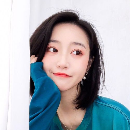 假发女短发 真发全真人发丝f自然时尚中分波波头偏分