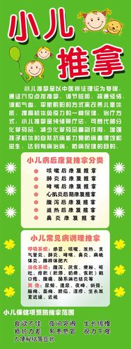 756海报印制展板写真喷绘773中医养生小儿推拿疗法的好处宣传图片