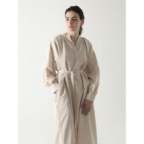 foyer女款米色连衣裙|wide shirred dress_beige