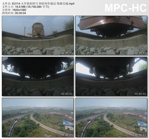 火车铁轨特写 仰拍列车驶过 视频实拍视频素材