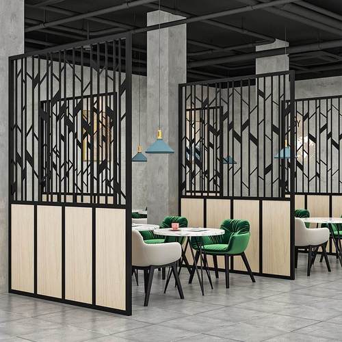 饭店围栏装饰创意隔断餐饮烧烤店酒吧栅栏铁艺美容院屏风养生会所