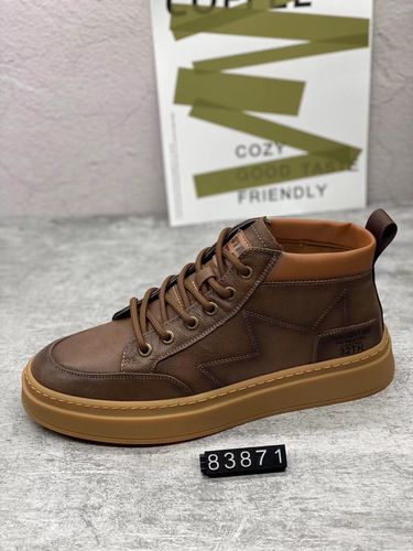 秋冬新款安琪玲男鞋中帮软底休闲韩版潮流男士休闲鞋英伦男鞋