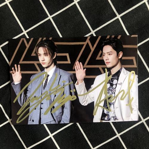 肖战王一博亲笔签名照 陈情令签名照送女朋友送同学