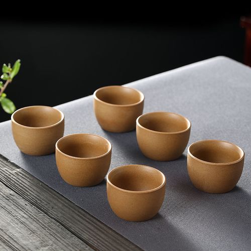 功夫茶具小茶杯陶瓷家用粗陶杯茶碗茶盏品茗杯办公室主人杯泡茶杯