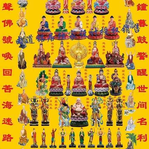 三宝佛缘阁新款全堂佛最全佛教画像全佛图满堂佛