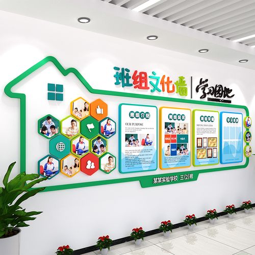 企业班组文化墙公司员工之家职工小家企业文化墙宣传