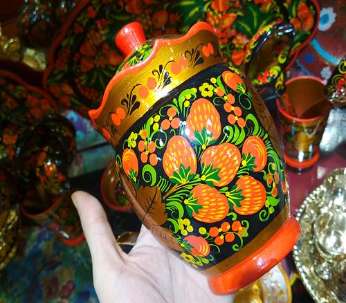 俄罗斯进口特色手工艺品精品茶叶盒精品红枣木雕礼品新款