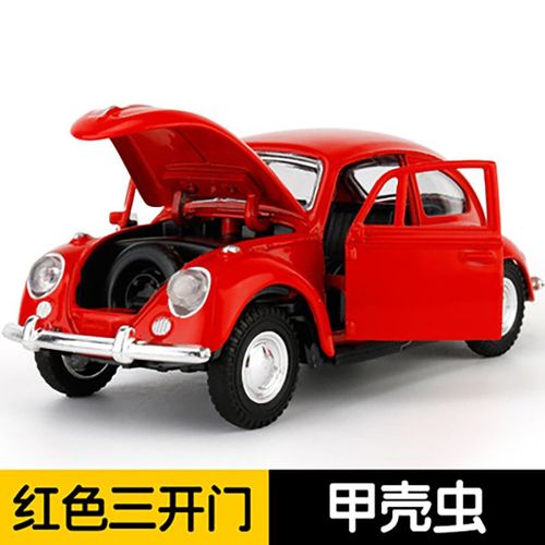 合金开门甲壳虫车模型甲虫老爷车生日蛋糕烘焙装饰用品 三开门红色