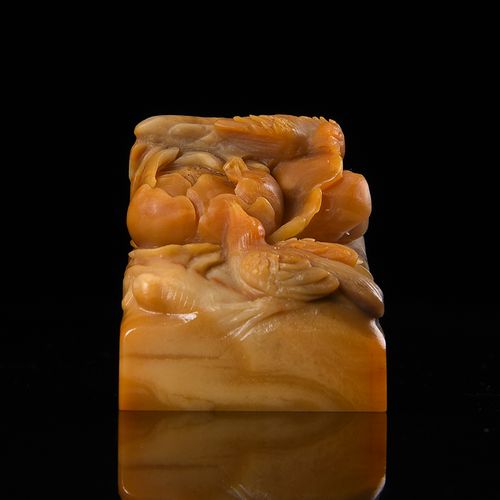 【西泠印社】老挝田黄石喜鹊钮方章篆刻定制石章金石印章