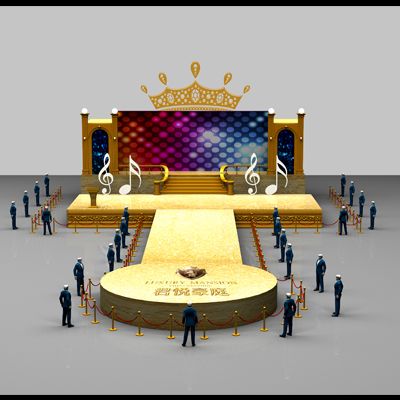 3d效果图设计舞台舞美设计开业奠基走秀演出设计晚会周年庆典设计