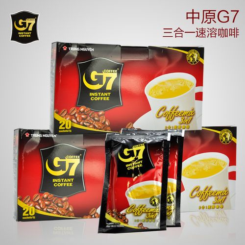 越南进口中原g7咖啡三合一经典原味即速溶咖啡320克x3盒(60包)