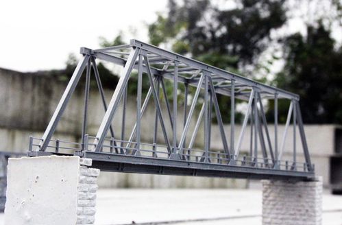 ho一比八十七比例火车模型沙盘场景配件单线钢架桥长桥模型