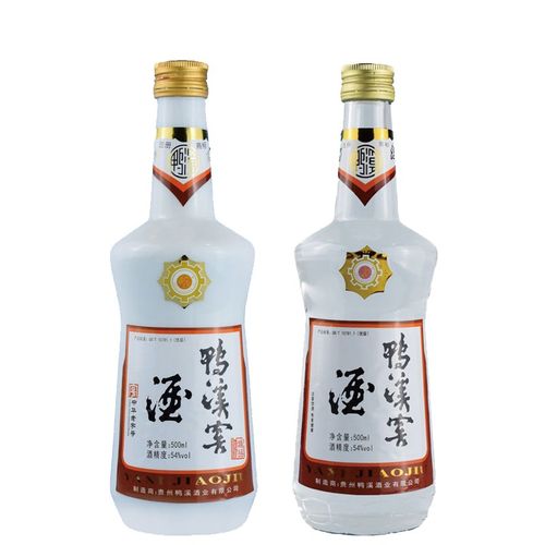 贵州名酒 鸭溪窖酒复古版(乳白瓶 玻璃瓶)浓香型高度白酒500ml*2