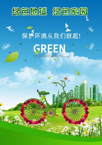 747海报印制展板写真喷绘712环保公益绿色地球绿色家园保护环境