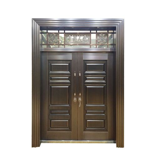 不锈钢镀铜大门钢铜门别墅入户门防盗豪华对开门现代双开门