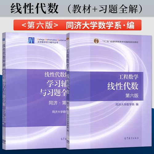 线性代数同济六版 教材 学习辅导2册工程数学线性代数第六版大学教材