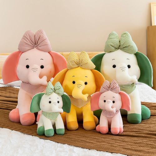 花结小象公仔网红超火玩偶毛绒玩具小象可爱布娃娃女孩生日礼物