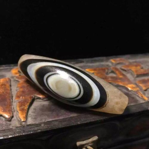 藏传天然页岩天眼石老玛瑙一眼多线天珠桶珠项链吊坠佛珠挂件隔珠