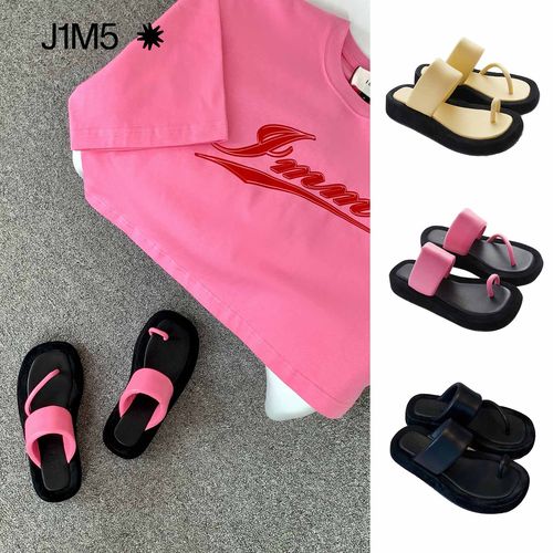 『immi』设计师品牌j1m5 22ss春夏新款平底不对称凉鞋拖鞋凉拖女
