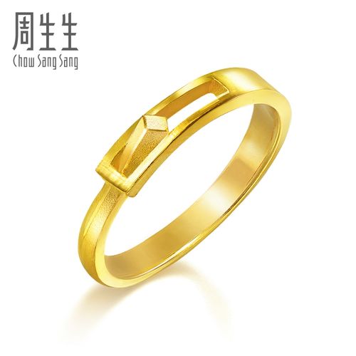 周生生周生生足金心相拥男款女款对戒黄金戒指16799r