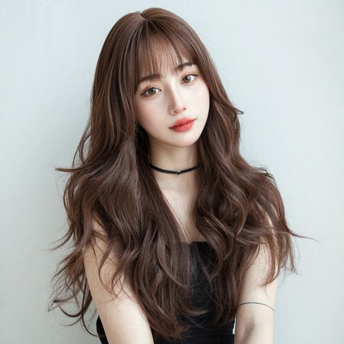 假发韩式发型女长卷发 网红时尚中长发气质大波浪全头套假发 主图色
