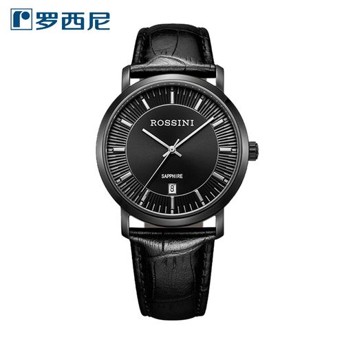 罗西尼(rossini)手表男国表男士石英腕表简约酷黑时尚个性潮流学生