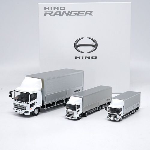 hinotrucks集装箱厢式货车卡车模型限量版 原装 日野限量版套装(3台)