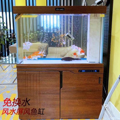 西龙屏风隔断鱼缸底过滤超白玻璃客厅大中型水族箱家用静音免换水