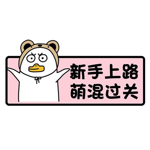 女司机新手驾驶上路实习期汽车贴纸磁性吸创意个性提示牌搞笑标志