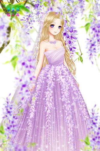 diy钻石画紫藤花少女奇迹暖暖 动漫贴钻画魔方圆钻方