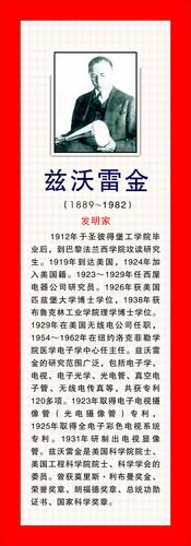 762海报印制展板写真喷绘105学校文化发明家名人简介绍兹沃雷金13