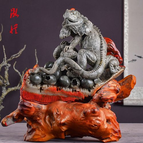 泓忆【蜥蜴】福建寿山石手作雕刻玉石工艺品摆件居家送礼摆件