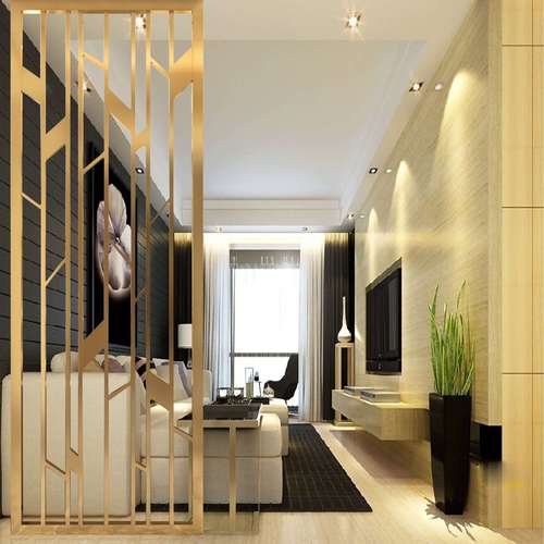 简单不锈钢钛金属铁艺屏风隔断墙餐厅客厅现代北欧简约装饰定制