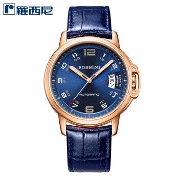 罗西尼(rossini)手表男全自动机械表男士手表时尚大日历炫酷个性夜光