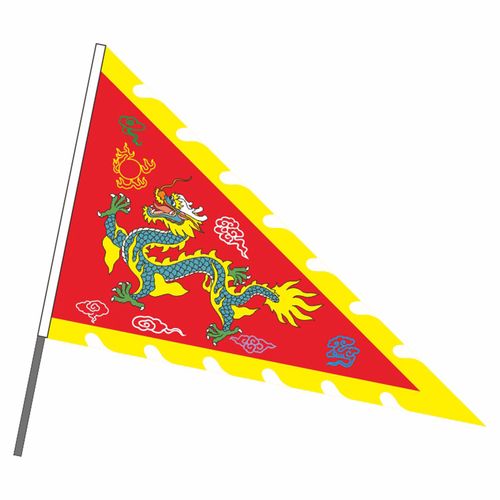 户外三角龙凤仿复古旗佛道教五方布幡儿童节祭祖龙舟招牌双面旗
