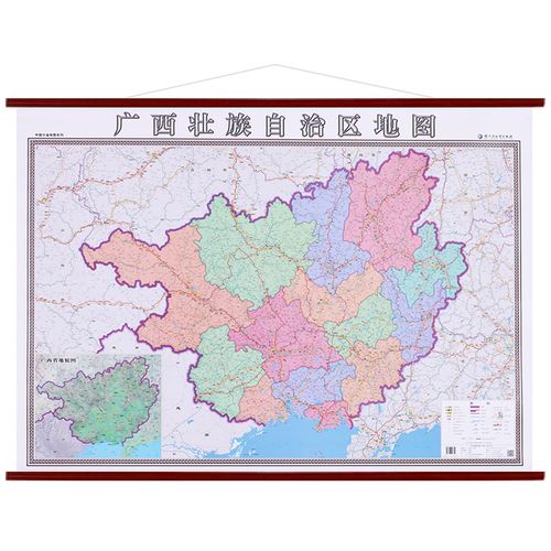 图可图 广西地图挂图办公室会议室企业文化背景墙装饰挂画 1.