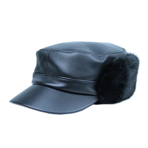 盛锡福帽子2020冬季男士羊皮青年帽男羊皮平顶帽男休闲