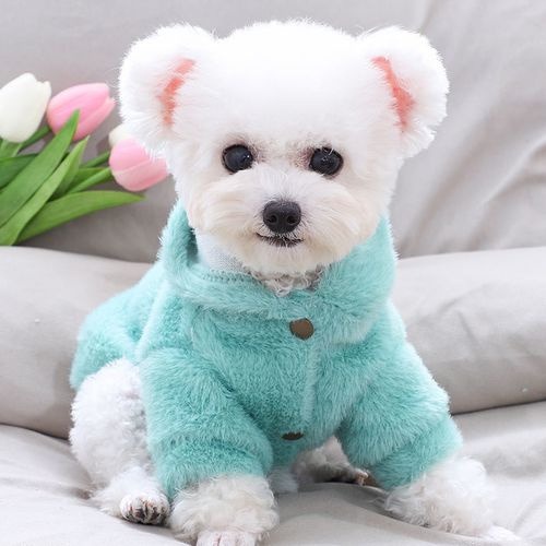 可爱戴帽衫加厚加绒宠物衣服小型犬泰迪比熊贵宾小狗狗秋冬装保暖