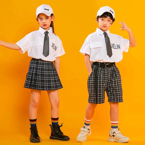 中小学生演讲合唱朗诵套装儿童jk服装中大童夏季个性演出服潮童装