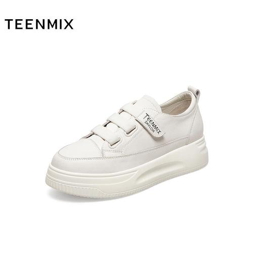teenmix/天美意春夏新款商场同款韩版小白鞋简约厚底女休闲鞋az