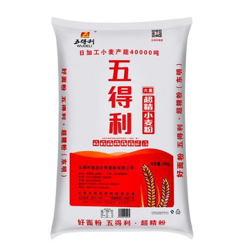 五得利超精小麦面粉馒头包子面条水饺五得利面粉东明产50斤实惠装