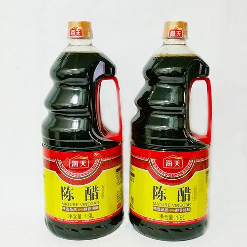 海天陈醋1.9lx2瓶装腌制醋蛋花生萝卜酸菜纯酿造食醋