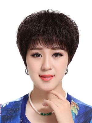正品玉米烫假发女短发短卷发  中老年妈妈假发套短头发发型女自然
