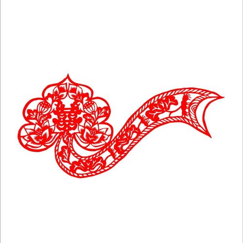 镂空双面万年红纸如意剪纸窗花婚庆喜字剪纸如意结婚窗花玻璃贴【5月2