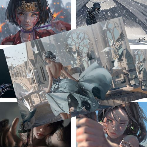 鬼刀海报高清冰公主海琴烟同款海报墙贴大张二次元动漫宿舍壁纸