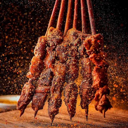 内蒙羔羊羊肉串30串红柳枝大肉串新鲜原味五花串烧烤食材半成品 30串