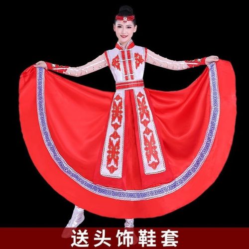 新款内蒙古服装蒙古族舞蹈演出服女现代生活装少数民族表演服成人